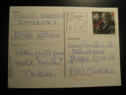 KOTHEN 2001 Ludwig Erhard Politician Politics Smoking Tobacco Cigar Cigare Stamp On Cancel Card GERMANY Tabac Tabaco - Tabaco