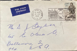 IRELAND 1968, COVER USED TO USA, BAILE ATHA CLIATHCITY,  SECURE FOUNDATION, SAVING CERTIFICATE, MACHINE PICTURE SLOGAN, - Storia Postale