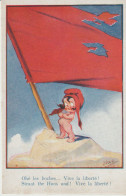 Militaria. Illustr. MAC (Mae?) Fillette Au Bonnet Phrygien Et Au Drapeau : "Ohé Les Boches... Vive La Liberté !" - Mac Mahon