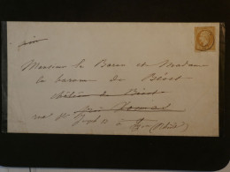BQ10  FRANCE   LETTRE   1866 REDISTRIB. A LYON + NAPOLEON N°21  + AFFRANCH. INTERESSANT - 1862 Napoleone III