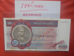 +++SPECIMEN+++ZAIRE 50 ZAIRES 1980 COTE:100$ Circuler (B.29) - Zaïre