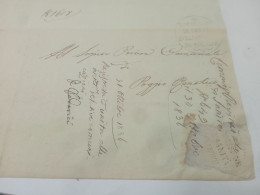 1836 LETTERA CON ANNULLO COMMISSIONE DI SANITA' DELLA PROVINCA DI  BOLOGNA - 1. ...-1850 Prefilatelia