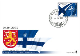 Finland 2023 The Day Of Finland's Full Accession To NATO (postal Stationary) BeePost FDC - Enveloppes
