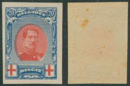 Essai - Croix-rouge : épreuve De La Planche (Type I, Non Adopté) 20C Bleu  / STES 2822 - Essais & Réimpressions