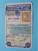 Carte De MEMBRE Fed. Nat. Des Militaires MUTILES & INVALIDES De La GUERRE ( VOIR Scans ) Sect Namur 1953 ! - Dokumente