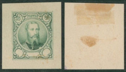 Proposition De J. Delpierre (Règne Léopold II) épreuve Du Coin, Taille-douce Sur Papier Blanc épais Vert STES 1417 - Prove E Ristampe