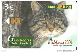 TARJETA DEL GATO MONTES DE LA FAUNA IBERICA Y TIRADA 4000 (CAT-CHAT) - Private Issues