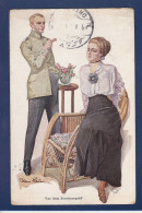 CPA 1 Euro Militaire Illustrateur Femme Woman Art Nouveau Circulé Prix De Départ 1 Euro - 1900-1949