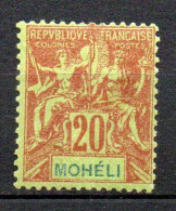 Col33  Colonie Mohéli N° 6 Neuf X MH  Cote : 16,00€ - Neufs