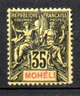 Col33  Colonie Mohéli N° 9 Neuf X MH  Cote : 13,00€ - Unused Stamps