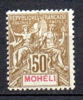 Col33  Colonie Mohéli N° 12 Neuf X MH  Cote : 30,00€ - Nuevos