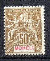 Col33  Colonie Mohéli N° 12 Neuf X MH  Cote : 30,00€ - Neufs