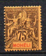 Col33  Colonie Mohéli N° 13 Neuf X MH  Cote : 35,00€ - Neufs