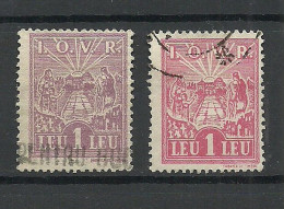 ROMANIA Rumänien 1948 Post-Steuermarken Tax Taxe Michel 38 - 39 O - Revenue Stamps