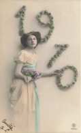 Nouvel An * Carte Photo 1910 * Femme Année 1910 - New Year