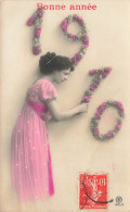 Nouvel An * Carte Photo 1910 * Femme Année 1910 - New Year