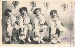Bergeret * Nouvel An Année 1906 * Femme Troupe Tambourins - Bergeret