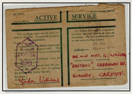 SUDAN - 1942 'ACTIVE SERVICE' RAF Censored Envelope Used At Military FPO 214 (Khartoum) To UK  (**) - Zuid-Soedan