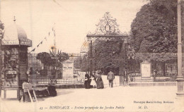 FRANCE - 33 - BORDEAUX - Entrée Principale Du Jardin Public - MD - Carte Postale Ancienne - Bordeaux