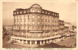 FRANCE - 33 - BORDEAUX - Hôtel Du Faisan - Face Gare Saint Jean - Vue Générale De L'Hôtel - Carte Postale Ancienne - Bordeaux