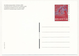 SUISSE - 2 Entiers Postaux (CPs) - Championnat Du Monde De Ski à St Moritz 2003 - 1 CP Neuve, 1 Obl.1er Jour - Stamped Stationery