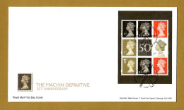 Großbritannien  2017 ,The Machin Definitive  / 50th Anniversary - FDC  Royal Mail 5.6.2017 - 2021-... Decimal Issues