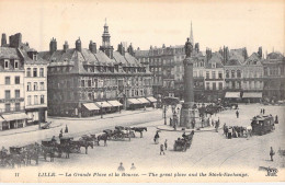 FRANCE - 59 - LILLE - La Grande Place Et La Bourse - Carte Postale Ancienne - Lille