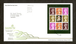 Großbritannien  2009  Mi.Nr. MH - DARWIN - Machin FDC  Tallents House Edinburgh 12.2.2009 - 2001-10 Ediciones Decimales