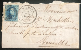 Belgique, N°11 Sur Lettre (LSC), Cachet TAMISE 9.8.1859 - (N382) - Autres & Non Classés