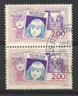 France 1988 N 2529 (yv)  Expo PHILEX JEUNES 88 NEVERS Paire Oblitéré TTB Cote Yv 0.60 E - Esposizioni Filateliche