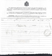 Obliteração Postal Estação Telegráfica Alfandega Porto. 'EST ALFANDEGA' Telegrama 1896. Alfandega Telegraph Station, Por - Cartas & Documentos