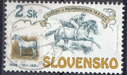 SLOVAKIA 204,used,falc Hinged,horses - Oblitérés
