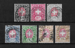 1877 - 1881 Telegraphenmarken    ►SBK-12 Weisses Papier / 13 Bis 18 Faser Papier / CHF 60.- Und CHF 49.-◄ - Telegrafo