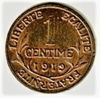 FRANCE / 1 CENTIME / D. DUPUIS / 1919 / ETAT SUPERBE - 1 Centime