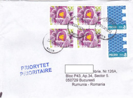 SAFFRON CROCUS FLOWERS, STAMPS ON COVER, 2022, POLAND - Lettres & Documents