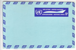 UN NEW YORK     Aerogramme  13c - Airmail