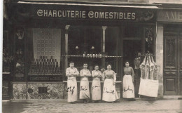 Paris * Carte Photo * Devanture Charcuterie Comestibles H. DUBOIS Au N°7 * Charcutier Commerce Magasin - Autres Monuments, édifices