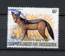 Burundi - 1983 - OCB 901 (65F) - Used Oblitéré  - Dieren Afrika Animaux Fauna Jakhals Chacal - Opdruk Surchargé W.W.F. - Used Stamps