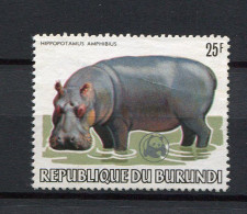 Burundi - 1983 - OCB 897 (25F) - Used Oblitéré  - Dieren Fauna Animals Nijlpaard Hippopotame - Opdruk Surchargé W.W.F. - Usati