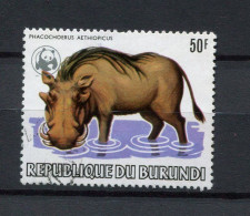 Burundi - 1983 - OCB 899 (50F) - Used Oblitéré  -Fauna Knobbelzwijn Phacochère Warthog - Opdruk Surchargé W.W.F. - Oblitérés