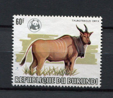 Burundi - 1983 - OCB 900 (60F) - Used Oblitéré  - Dieren Afrika Fauna Elandantilope Oryx éland - Opdruk Surchargé W.W.F. - Oblitérés