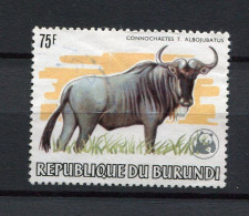 Burundi - 1983 - OCB 903 (75F) - Used Oblitéré  - Dieren Afrika Fauna Gnou Wildebeest - Opdruk Surchargé W.W.F. - Gebraucht