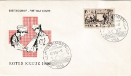 SAAR SARRE 352 Premier Jour FDC ETB Croix-Rouge Rotes Kreuz 1956 Centre De Pansements 2 Saarland - FDC