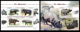 Central Africa  2022 Rhinos. (606) OFFICIAL ISSUE - Rhinocéros