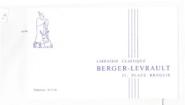 Buvard Librairie Classique Berger Levrault Place Broglie Strasbourg - Papierwaren