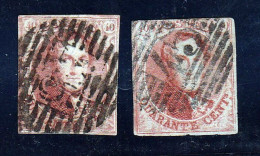 BELGIQUE - TIMBRE N° 12 X 2 - OBLITERES - 1849-1865 Medaglioni (Varie)