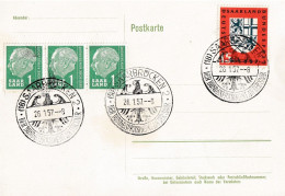 SAAR SARRE SAARLAND 362 Premier Jour FDC ETB Carte Postale Président Heuss 26 01 1957 - FDC