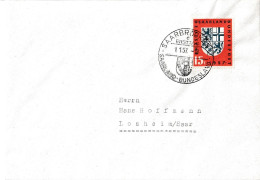 SAAR SARRE SAARLAND 361 Premier Jour FDC ETB Rattachement à L'Allemagne RFA 1 Janvier 1957 - FDC