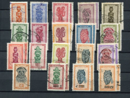 Ruanda-Urundi - 1948-1949 - Selection Of OCB 154-175 - Gestempeld/oblitéré - Kunst Native Masques Artisanat - Cv € 12,40 - Gebraucht