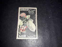 05AL32 SOMALIA AFIS 1955 FIORI SERIE ORDINARIA FILIGRANA RUOTA 60 C. "X" - Somalië (AFIS)